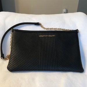 Christian Siriano Black Shoulder Purse